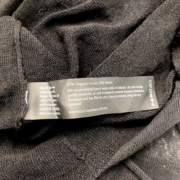 Eileen Fisher Tunic Sweater V-Neck Lightweight Sheer Long Sleeve Womens XL - Picture 4 of 7